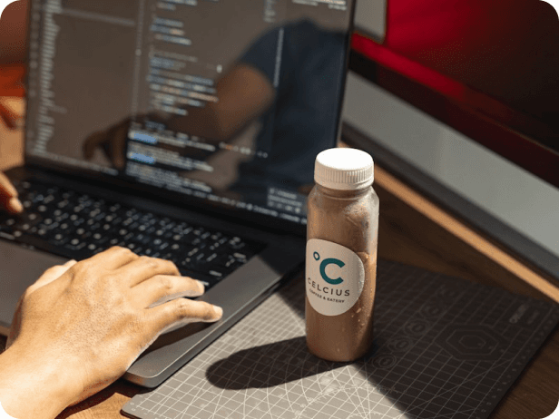 Developer working on a web development project