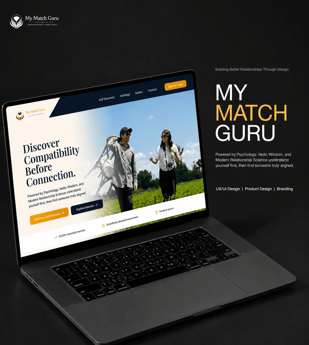 MyMatch Guru website built by KrafNext
