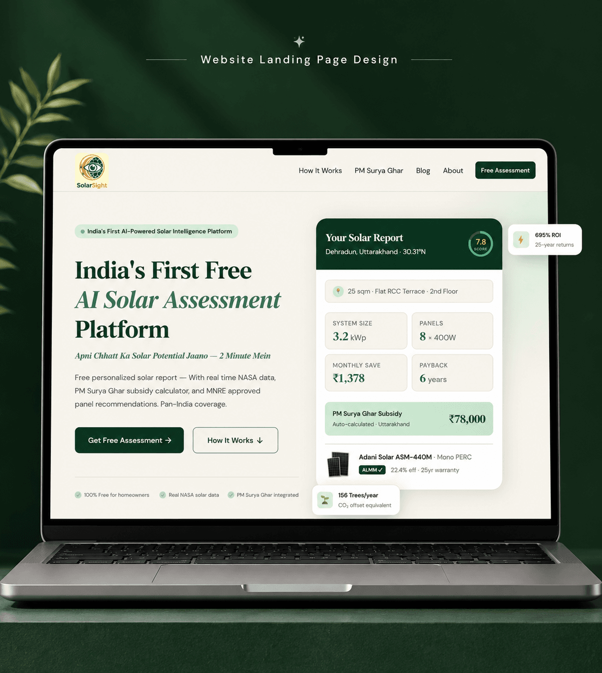 Solar Sight website built by KrafNext