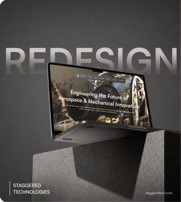 Staggered Tech website built by KrafNext